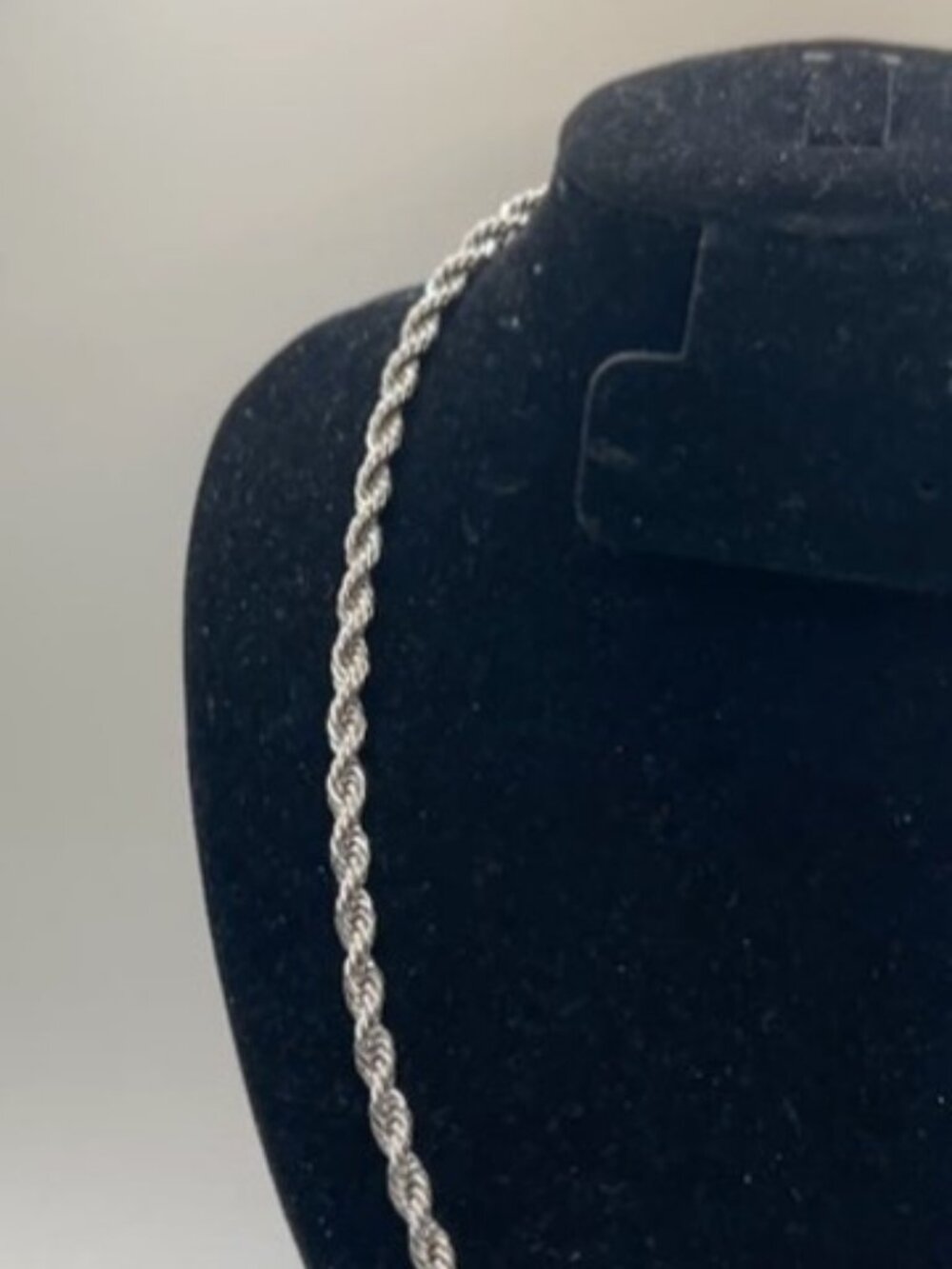 Mens 5mm Rope Chain Real Silver 24 Inch Plated Solid Layering Bold Durable Link
